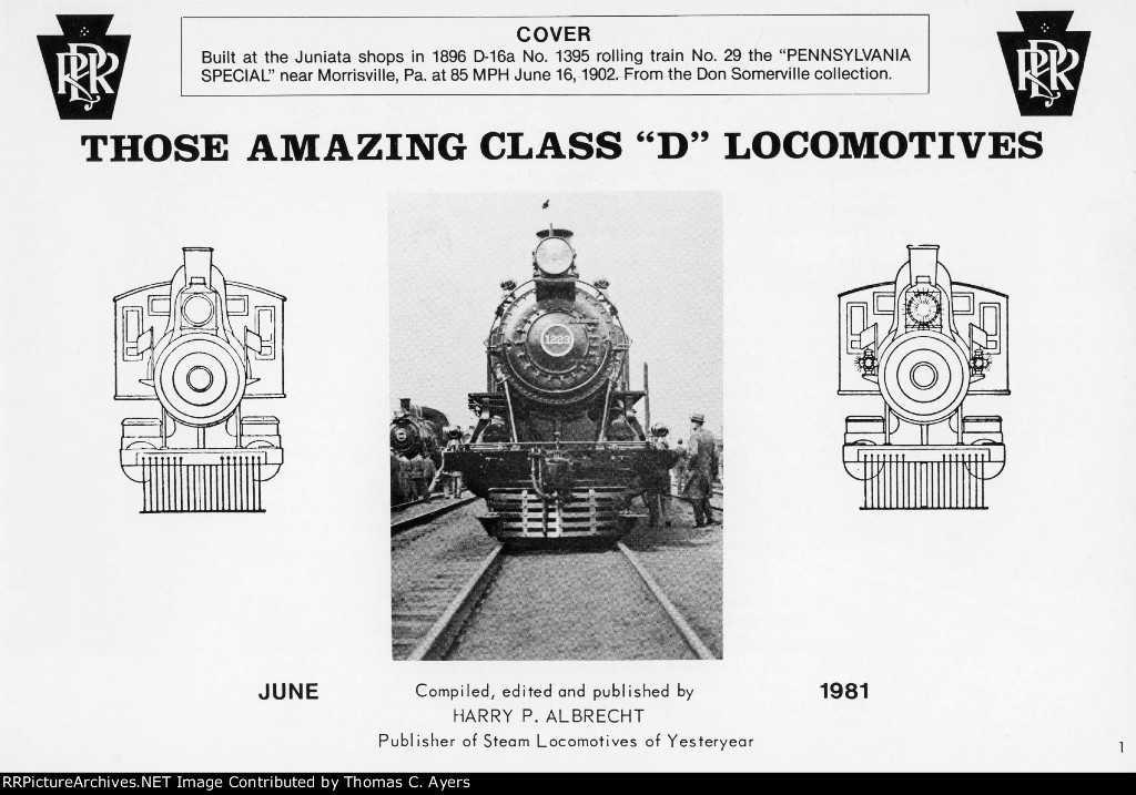 PRR "Class 'D' Locomotives," Page 1, 1981